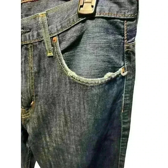 Levi Strauss & Co. 569 Men's 32 x 32 Jeans Blue Denim with Distressed Pockets - Picture 2 of 6